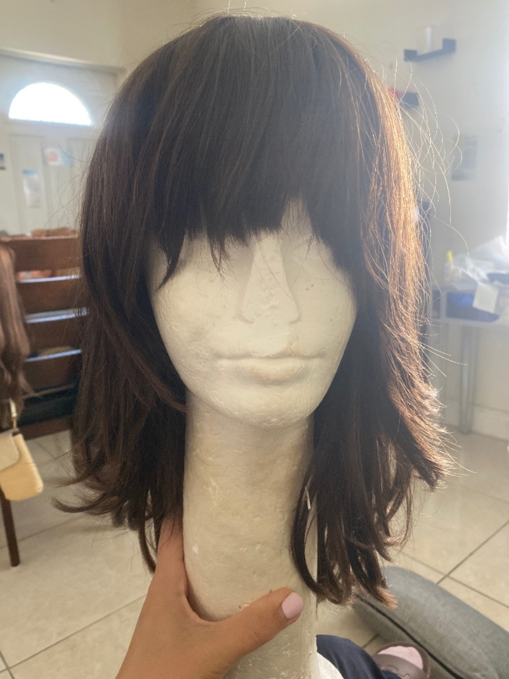 10” European real human hair wig